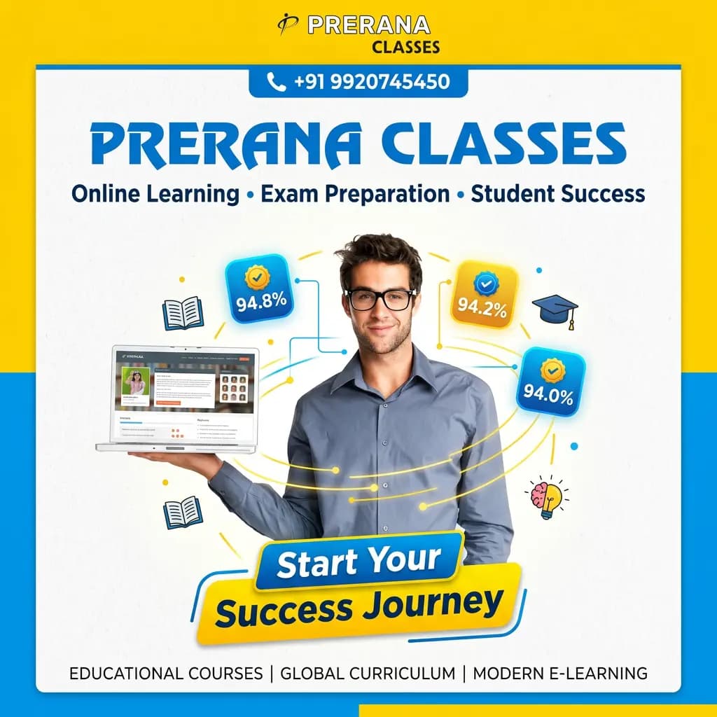 Prerana Classes website screenshot