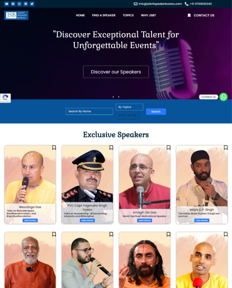 Jaikrit Speakers Bureau
