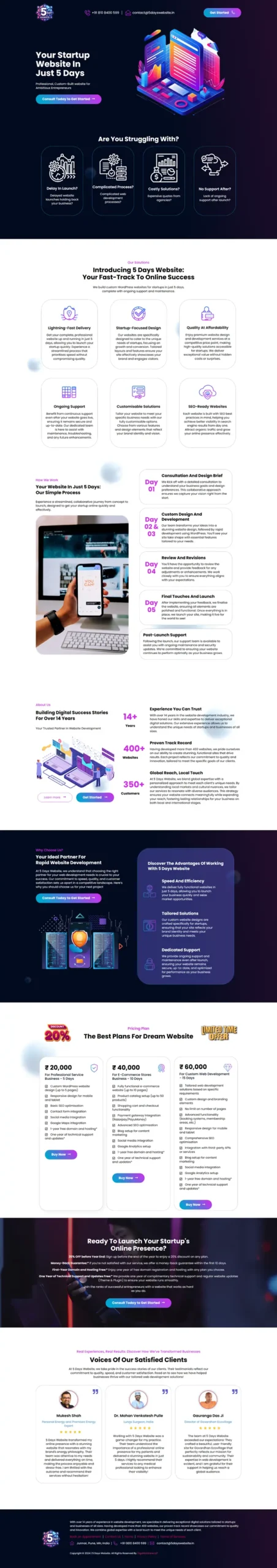 5 Days Website